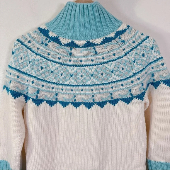 Banana Republic Fair Isle Merino Wool Button Neck Soft Sweater Fits Like Size S - Picture 14 of 16
